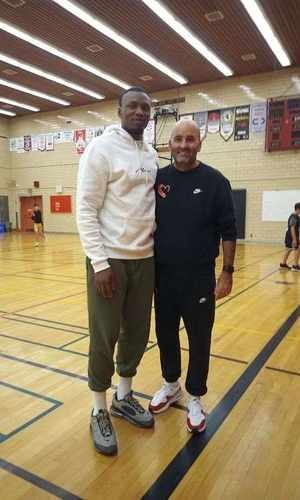Coach Moud with Dave Love